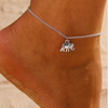 Silver Anklet with Elephant Charm