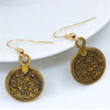 Golden Antique Coin Dangle Earrings
