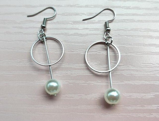 RING WITH DROP PEARL EARRINGS