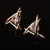 Golden  Triangle  Zircon Stud Earrings Women Earrings