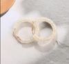 White Crystal Hoop Earrings