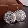 Silver Double Layer Tree of Life Earrings