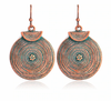 Copper Disc Dangle Earrings