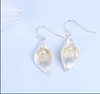 Silver Bud with Pearl Earrings