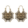 Heart shaped Afghani - Antique Silver and Antique Gold Earrings