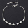 Silver Anklet with with Crystals