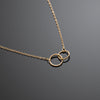 Minimalist Couple Ring Golden Chain Necklace