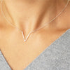 Minimalist 'V' Golden Chain Necklace