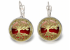 Tree of Life Earring - Red and Golden